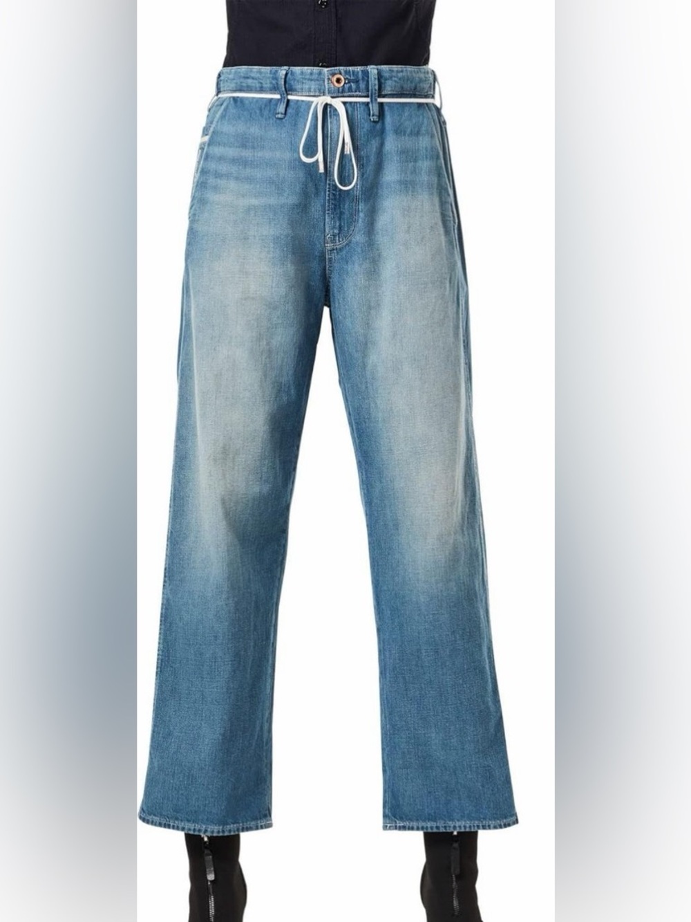 G-STAR RAW women’s Lintell High Rise Dad Jeans Size 27X33 Antic Faded Marine